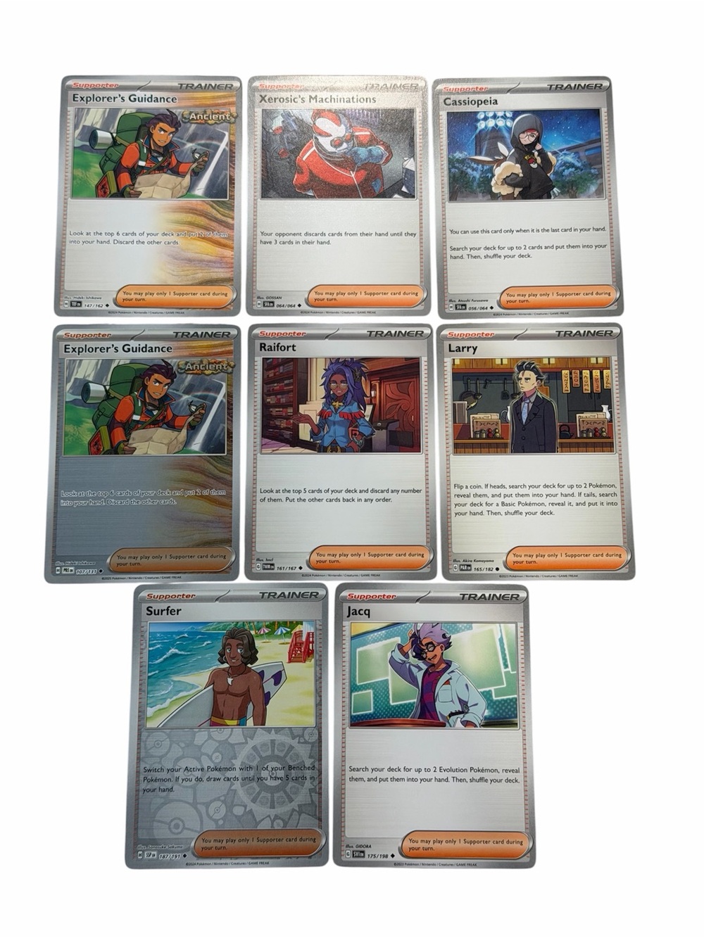 Lot of 8 Pokemon Supporter cards (2 Holos)